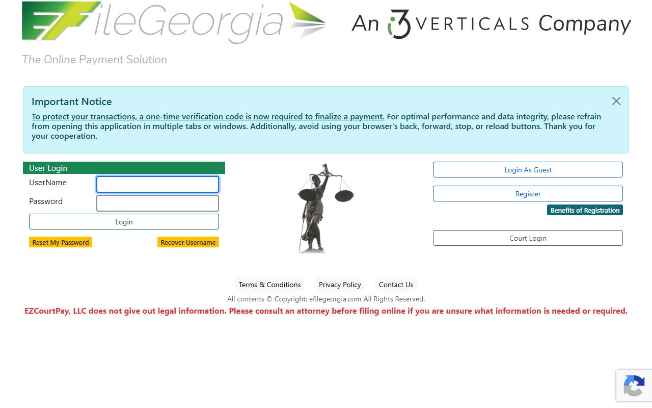 Ben Hill County Clerk of Superior Court records eFile Georgia login portal