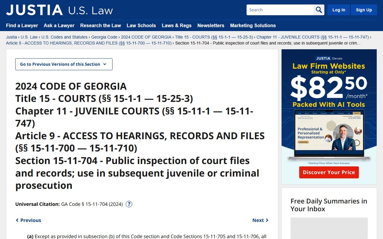 Ben Hill County arrest records juvenile inspection limits