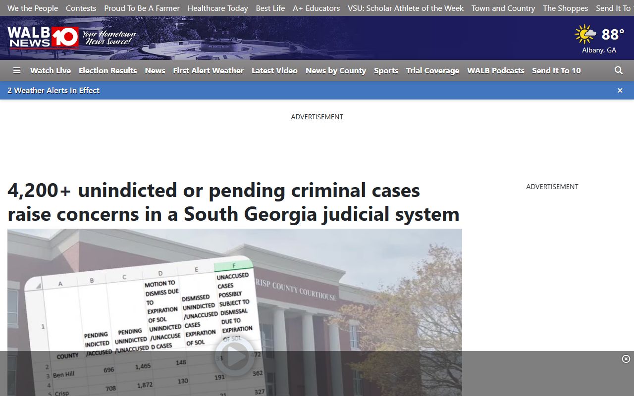 Ben Hill County criminal court records Cordele Circuit pending cases report
