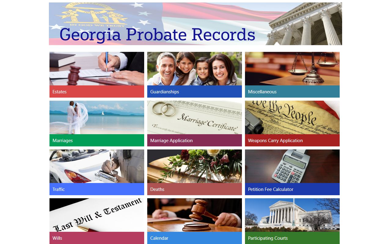 Ben Hill County marriage records Georgia Probate Records portal